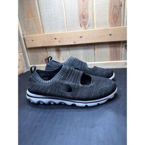 Propet Womens Travelactiv Avid Slip-On Sneakers Black Knit Mesh Size 8 X 2E Wide